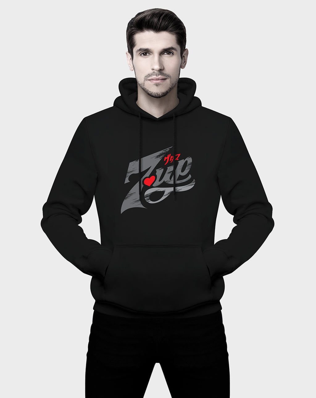 Black 7up Unisex Hoodie