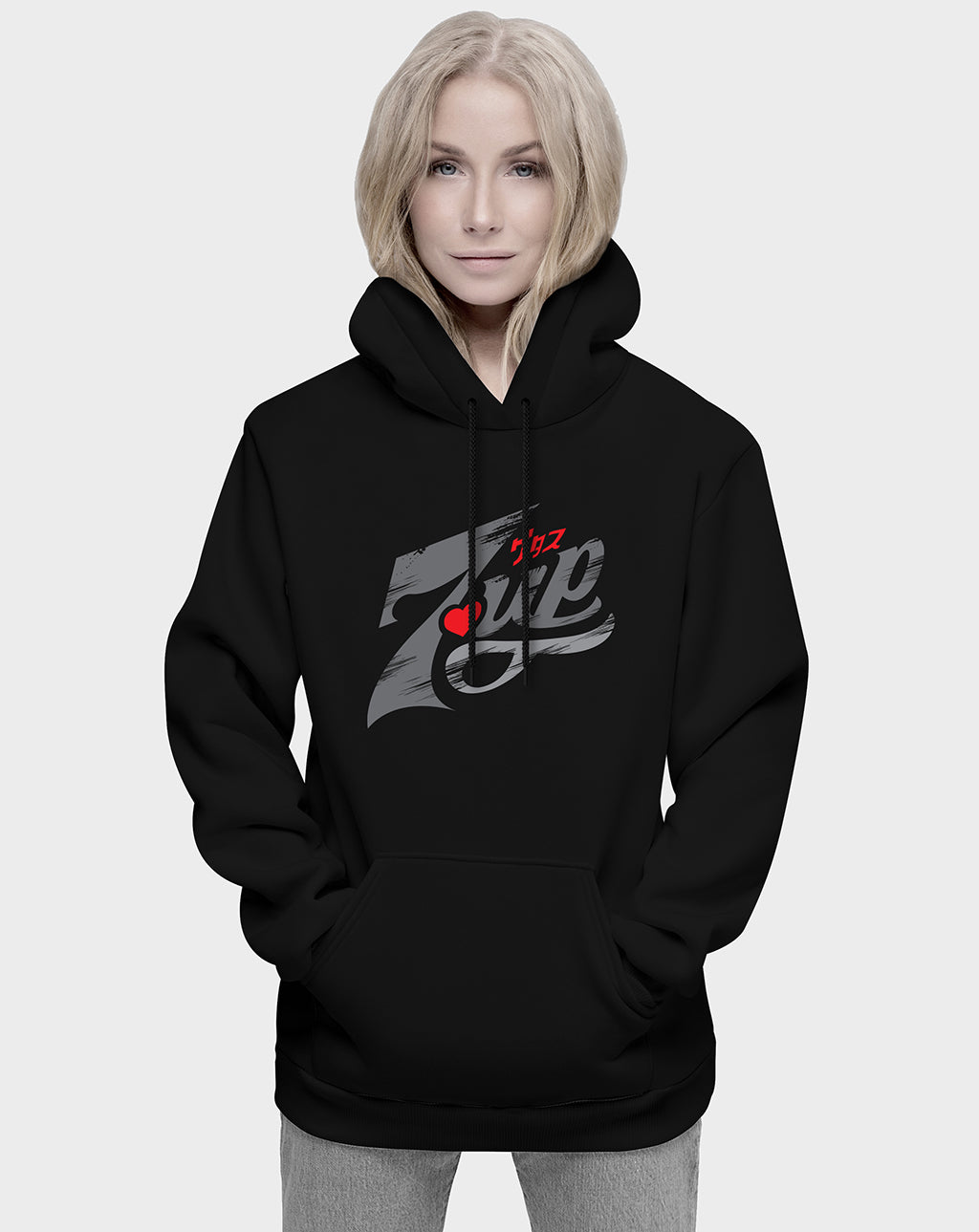 Black 7up Unisex Hoodie
